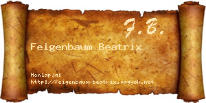 Feigenbaum Beatrix névjegykártya